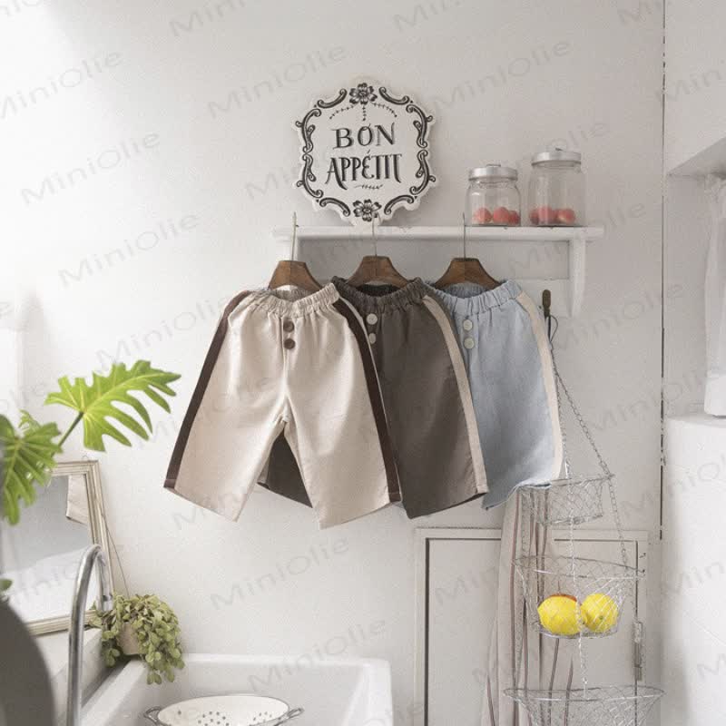 ベビー幼児用ゆったりカラーブロックストライプパンツ - image 2