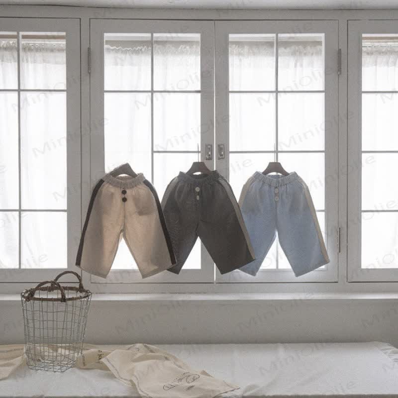 ベビー幼児用ゆったりカラーブロックストライプパンツ - image 3