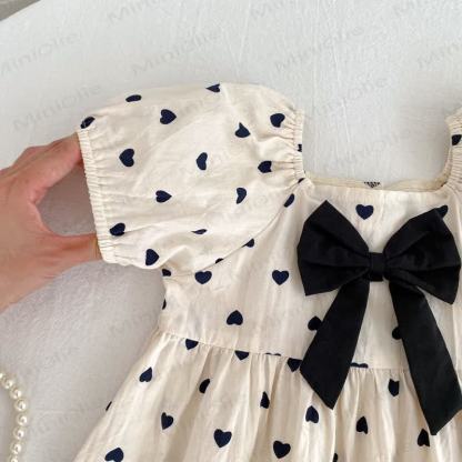 ベビー幼児女の子用ベージュリボンラブDress - image 8