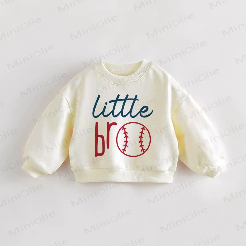 LITTLE BROベビー 幼児用 ベースボール クリーム スウェットシャツ - クリーム - 3～5歳 - image 1