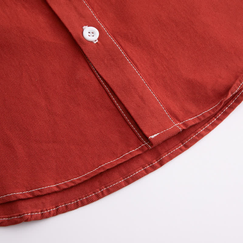 キッズボーイポケットレッドシャツ - image 6