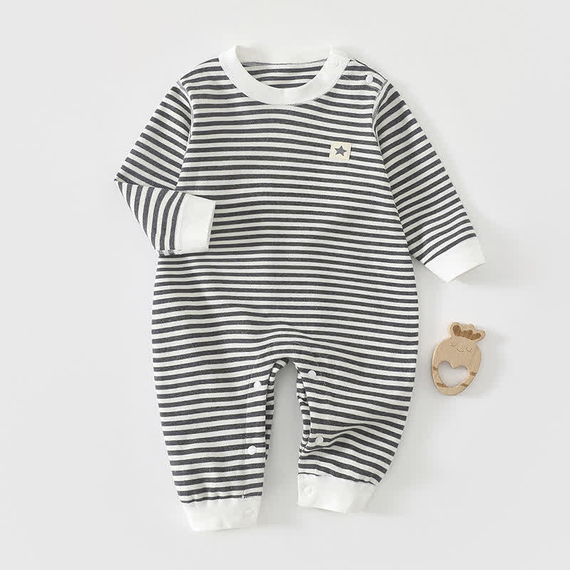 ベビースターストライプロンパー - 黒 - 2～3歳 - image 4