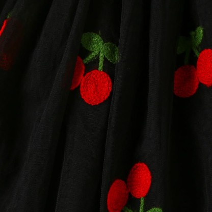 女の子用スウィートフライングスリーブメッシュDress - image 10