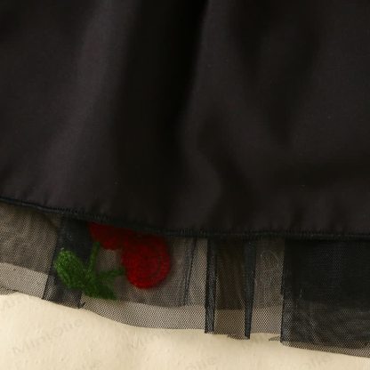 女の子用スウィートフライングスリーブメッシュDress - image 12