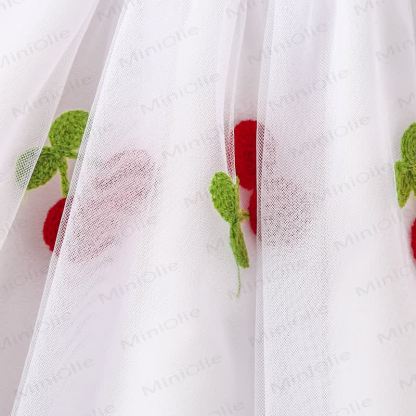 女の子用スウィートフライングスリーブメッシュDress - image 15