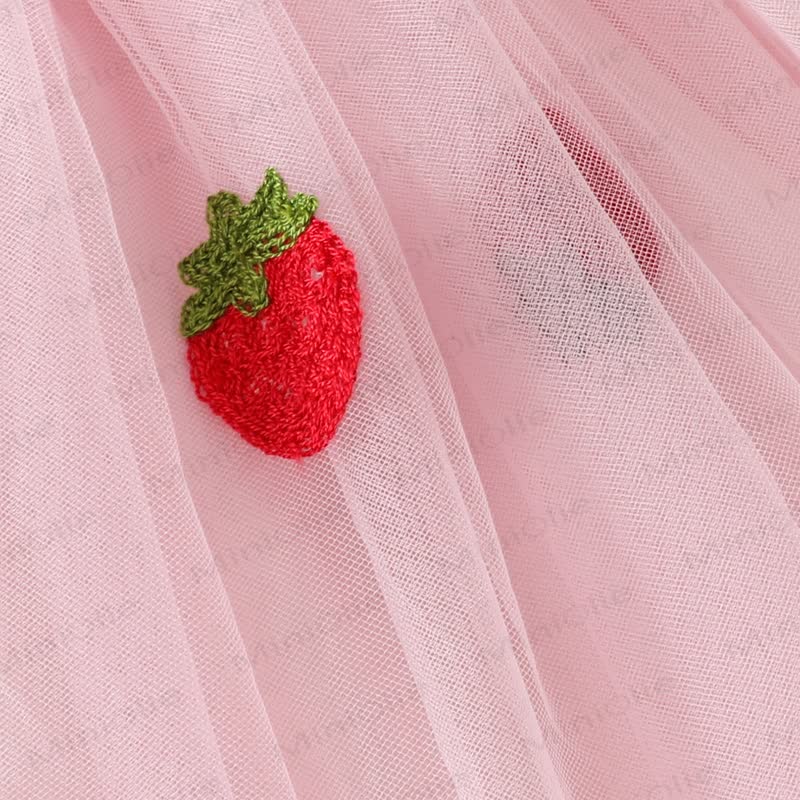 女の子用スウィートフライングスリーブメッシュDress - image 22