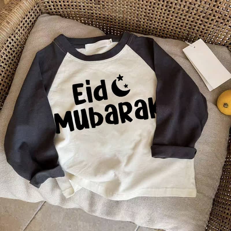 EID MUBARAKベビー ダークグレー ラグランTシャツ - ドラック・グレイ - 2～3歳 - image 1