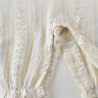 ベビーガールズ フローラル ベージュ ロンパース - image 4