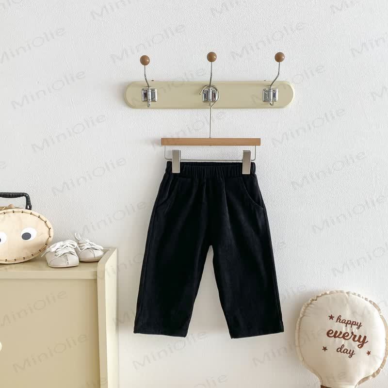 ベビー幼児用コード無地パンツ - 黒 - 8歳 - image 5