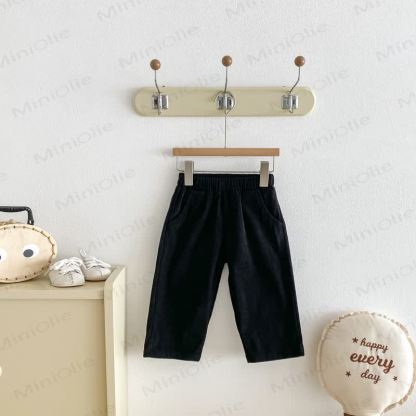 ベビー幼児用コード無地パンツ - 黒 - 8歳 - image 5