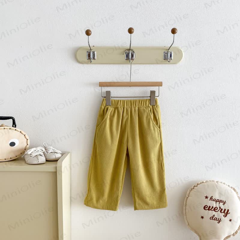 ベビー幼児用コード無地パンツ - 黄色 - 8歳 - image 6