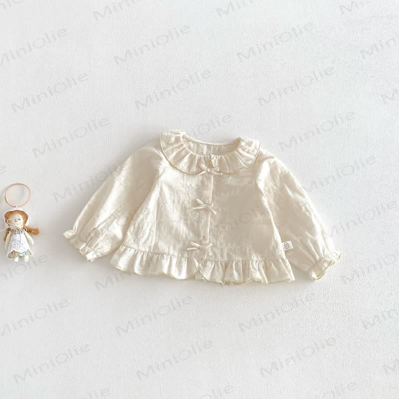 ベビー幼児女の子用無地タンクトップ/デニムパンツ/ボウトップ - ホワイトトップ - 5～7歳 - image 7