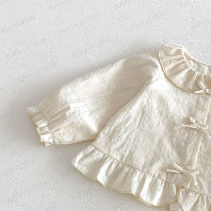 ベビー幼児女の子用無地タンクトップ/デニムパンツ/ボウトップ - image 15