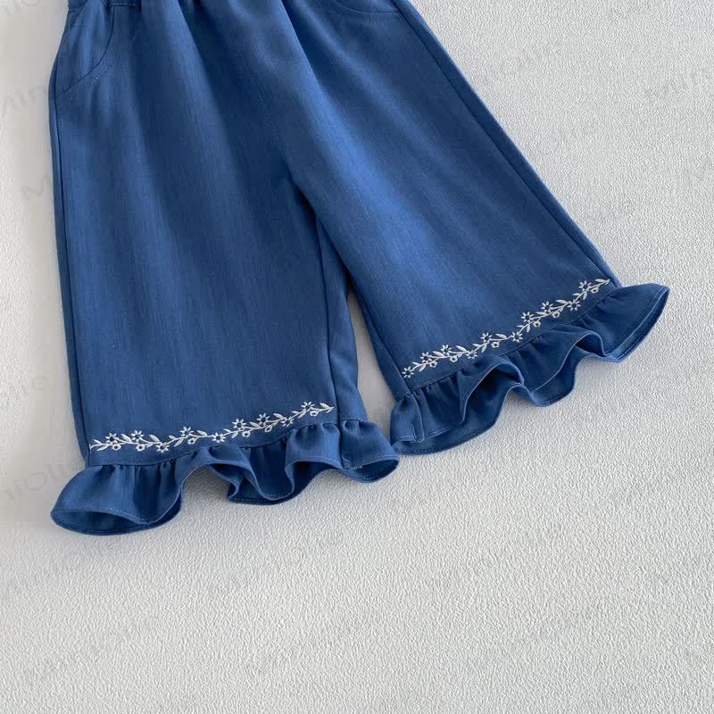 ベビー幼児女の子用無地タンクトップ/デニムパンツ/ボウトップ - image 21