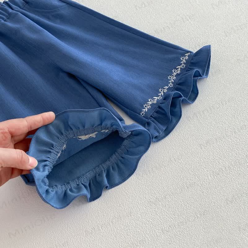 ベビー幼児女の子用無地タンクトップ/デニムパンツ/ボウトップ - image 22