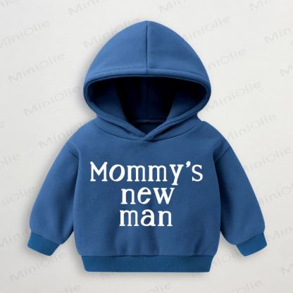 MOMMY'S NEW MANベビー 幼児用 ブルー フーディー スウェットシャツ - 青 - 3～5歳 - image 1