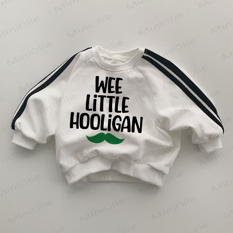 WEE LITTLE HOOLIGANベビー ストライプ サイド ホワイト スウェットシャツ - 白 - 2～3歳 - image 1