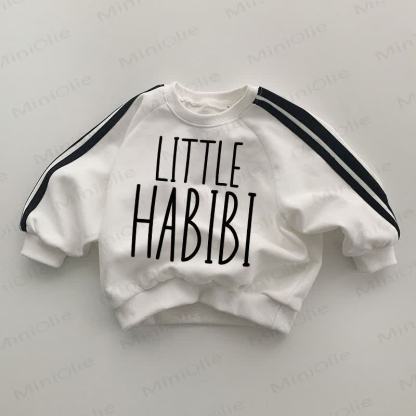 LITTLE HABIBIベビー ストライプ サイド ホワイト スウェットシャツ - 白 - 2～3歳 - image 1