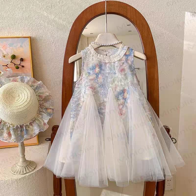幼児用女の子用フラワーメッシュチュチュDress - メッシュチュチュDress - 10歳 - image 1