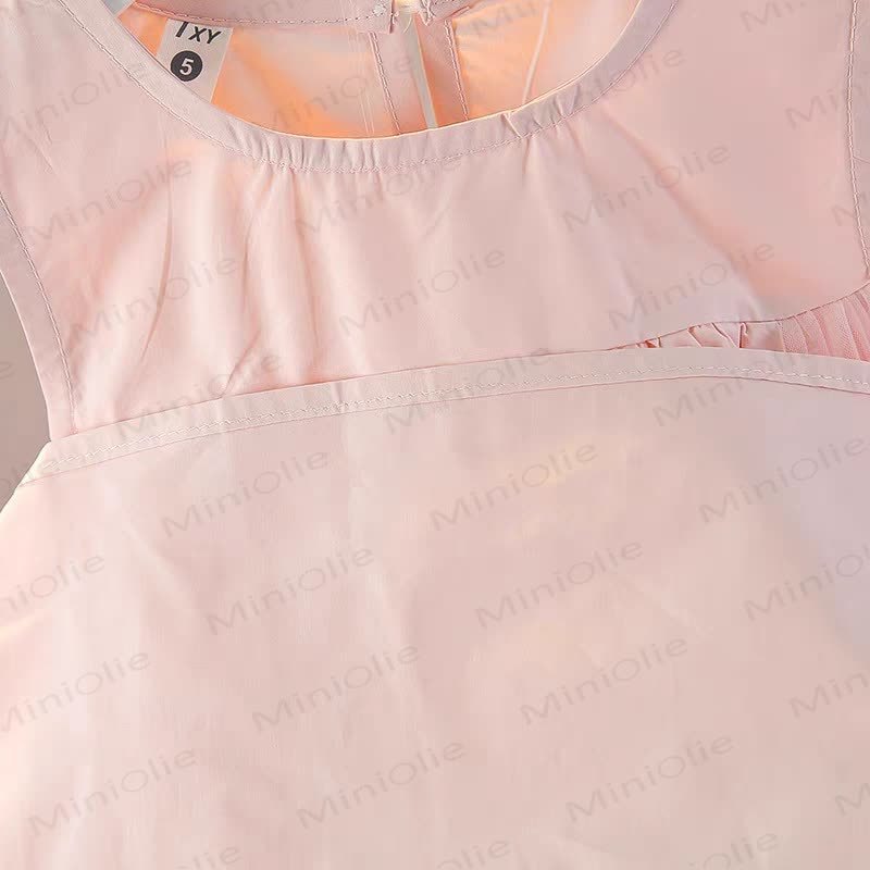 幼児用女の子用花柄メッシュノースリーブDress - image 12