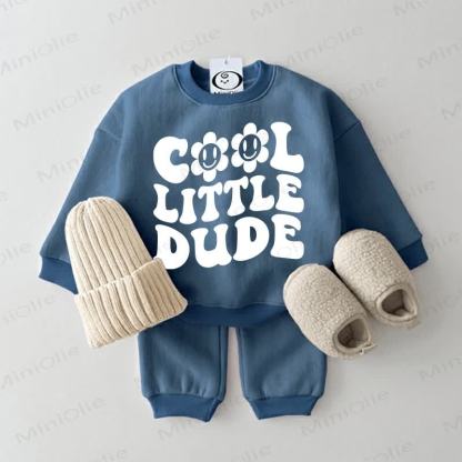 COOL LITTLE DUDEベビー スウェットシャツ 2点セット ブルー - 青 - 2～3歳 - image 1