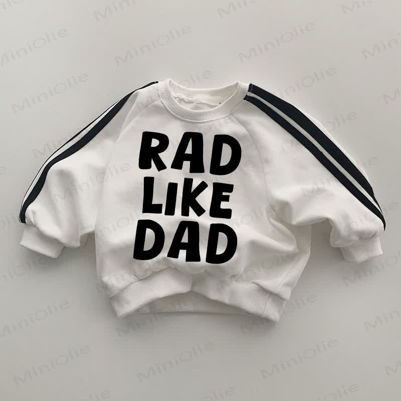 RAD LIKE DADベビー ストライプ サイド ホワイト スウェットシャツ - 白 - 2～3歳 - image 1