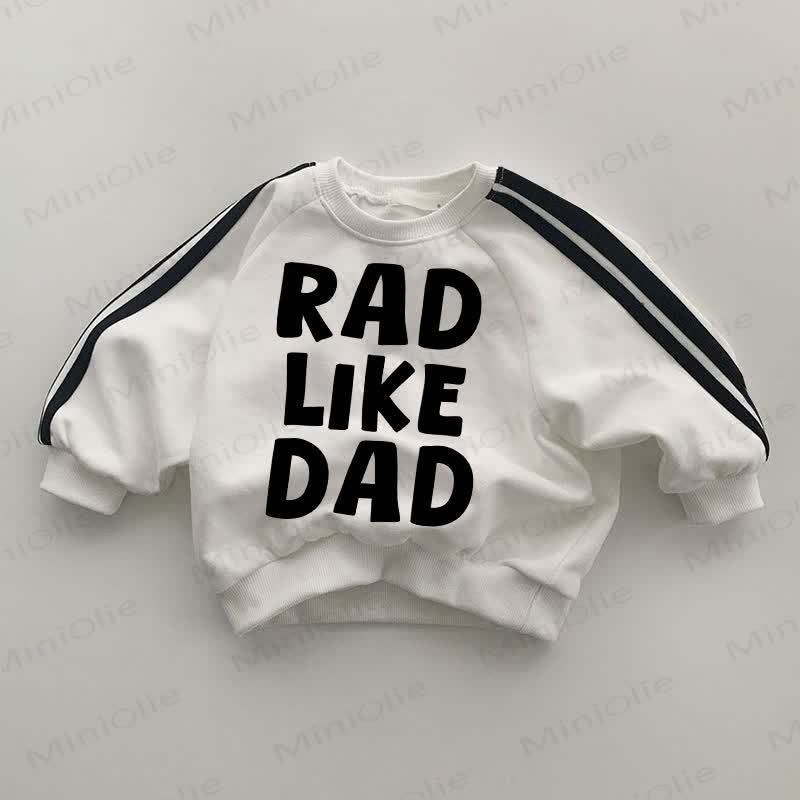 RAD LIKE DADベビー ストライプ サイド ホワイト スウェットシャツ - 白 - 2～3歳 - image 1