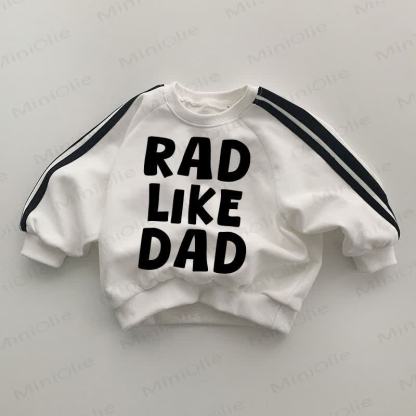RAD LIKE DADベビー ストライプ サイド ホワイト スウェットシャツ - 白 - 2～3歳 - image 1