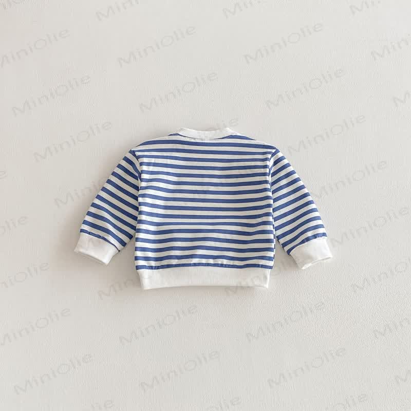幼児用ストライプ ピンク/ブルー スウェットシャツ - image 15