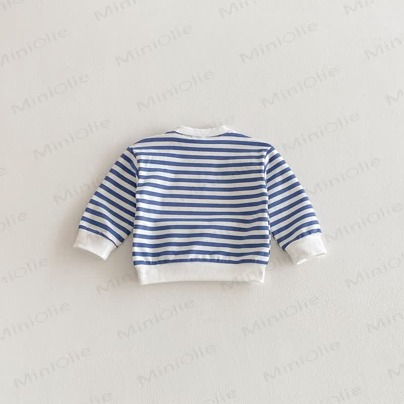 幼児用ストライプ ピンク/ブルー スウェットシャツ - image 15
