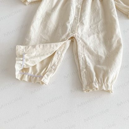 ベビーフローラルカラーベージュロンパース - image 8