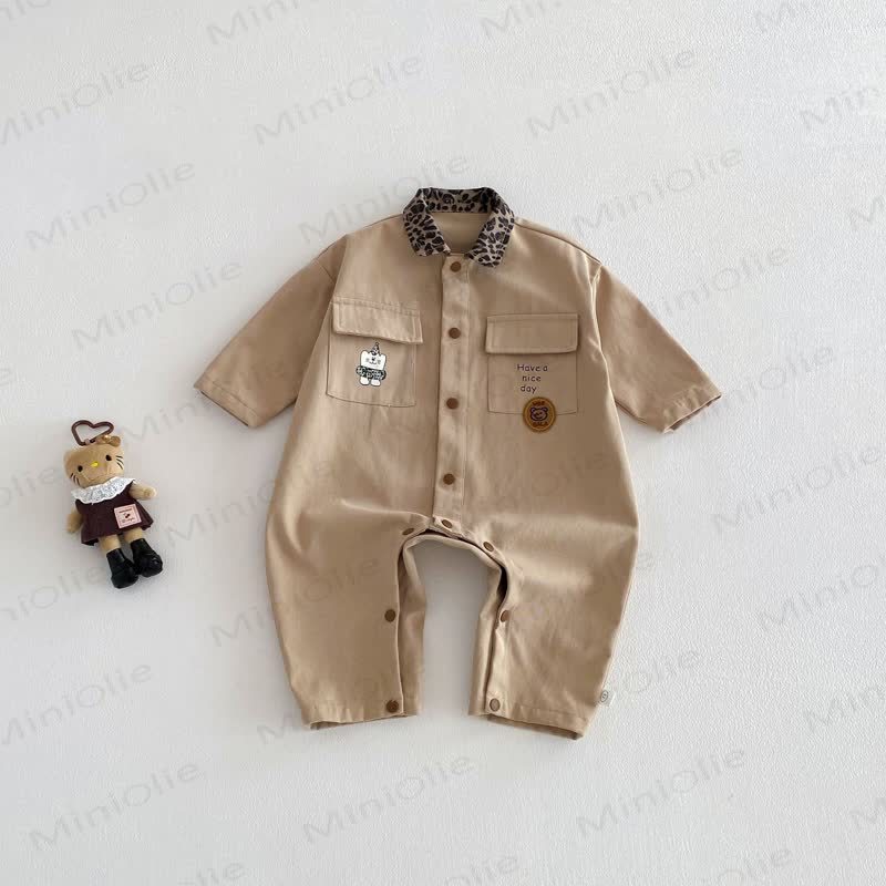 ベビーレオパードロンパース/ジャケット/オーバーオール - ロンパース - 3～5歳 - image 3