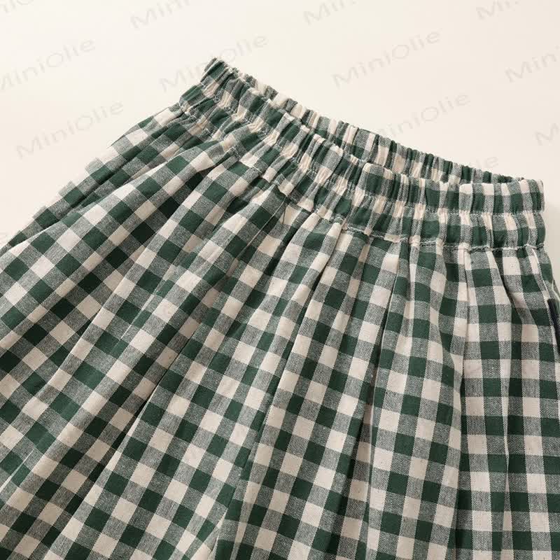 幼児用女の子用チェック柄フライングスリーブ2ピースセット - image 20