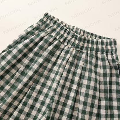 幼児用女の子用チェック柄フライングスリーブ2ピースセット - image 20