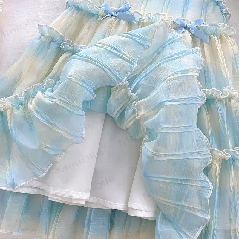 幼児用女の子用リボンノースリーブDress - image 5