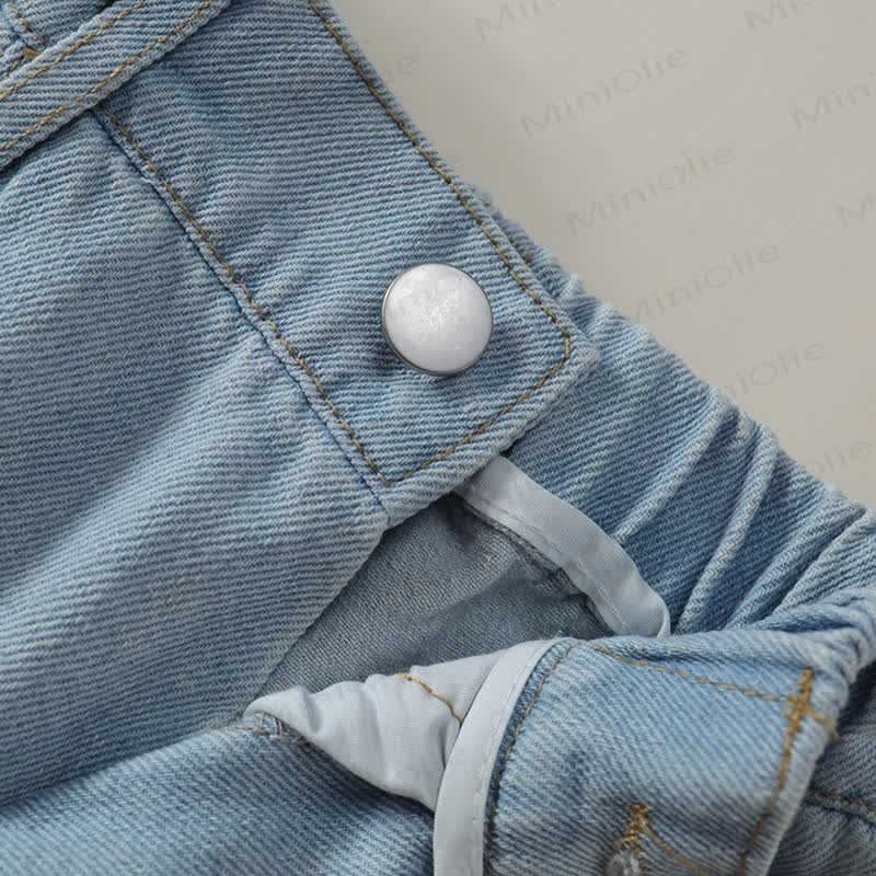 幼児用女の子用デニムルーズパンツ - image 8