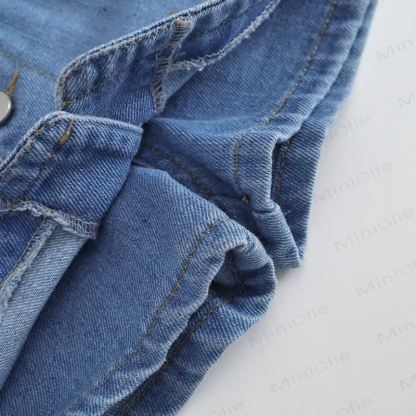 幼児用女の子用デニム無地ショートパンツ - image 10