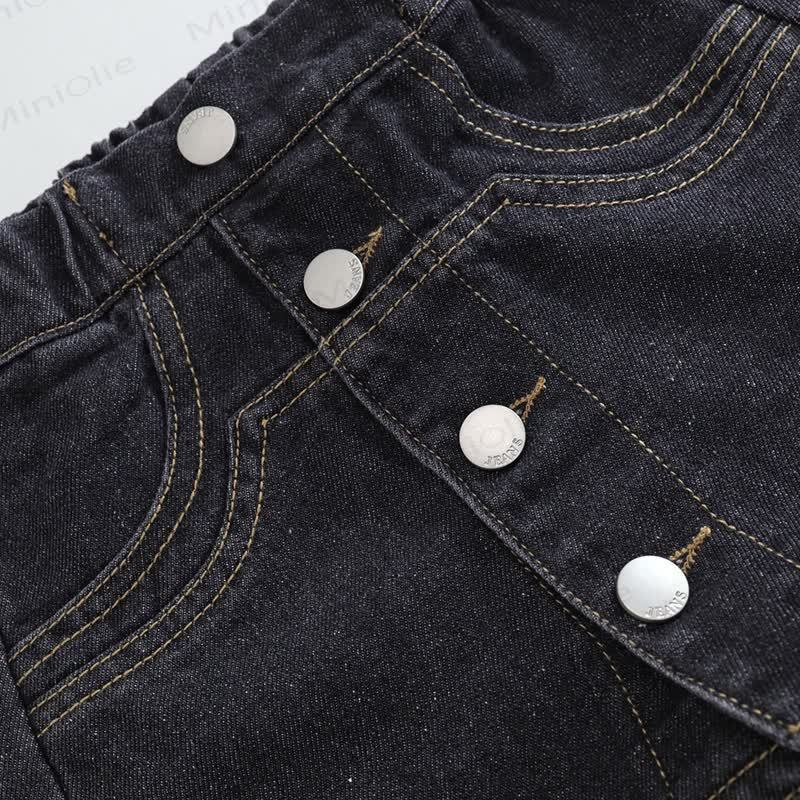 幼児用女の子用デニム無地ショートパンツ - image 13