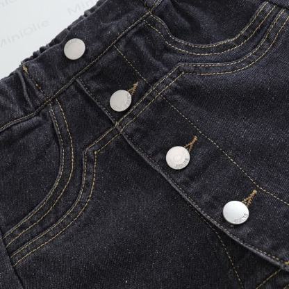 幼児用女の子用デニム無地ショートパンツ - image 13