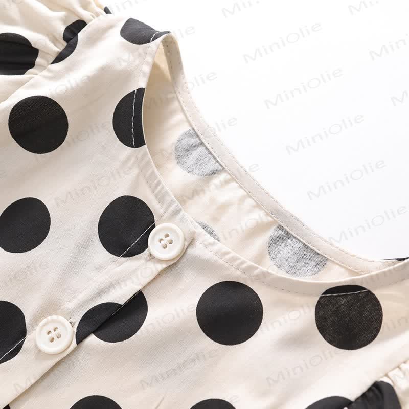 幼児用女の子用ベージュドット柄2点セット - image 5