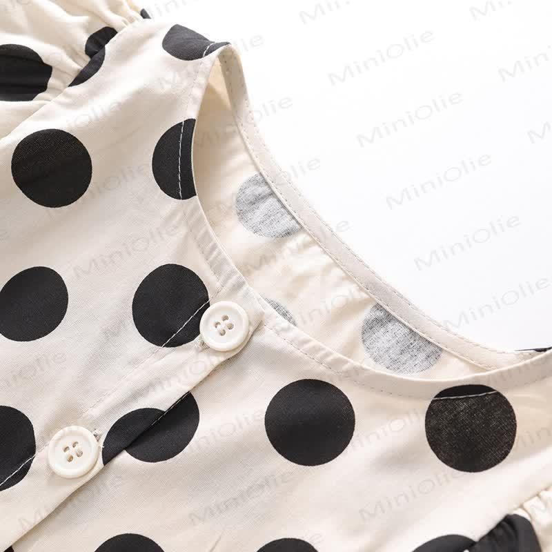 幼児用女の子用ベージュドット柄2点セット - image 5