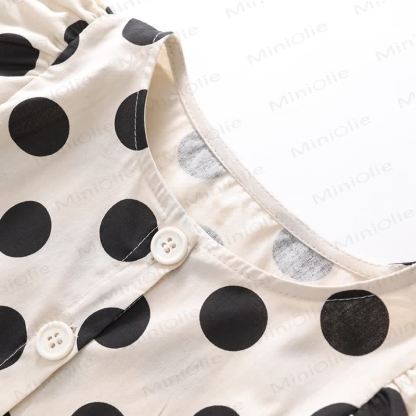 幼児用女の子用ベージュドット柄2点セット - image 5