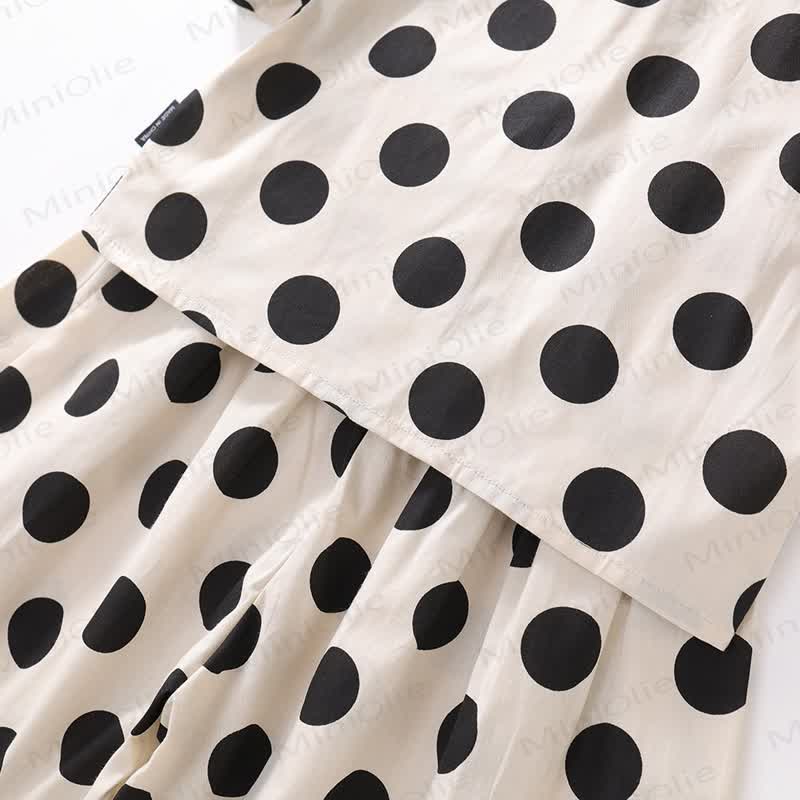 幼児用女の子用ベージュドット柄2点セット - image 8