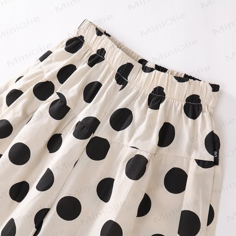 幼児用女の子用ベージュドット柄2点セット - image 9