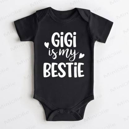 GIGI IS MY BESTIEベイビーラブ ブラック ボディスーツ - 黒 - 18～24ヶ月 - image 1