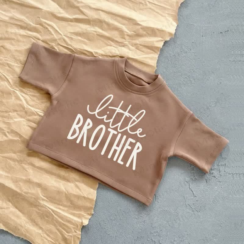 LITTLE BROTHERベビーサマーカジュアルTシャツ - 茶色 - 2～3歳 - image 3
