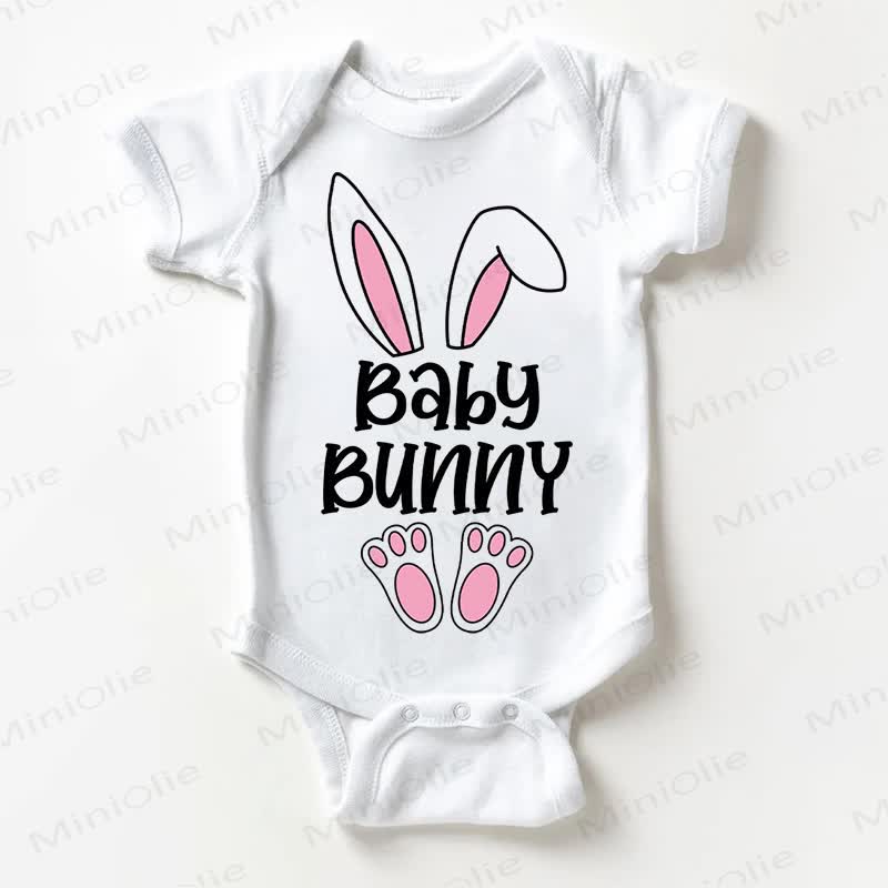 BABY BUNNYベビーホワイトキュートボディスーツ - 白 - 18～24ヶ月 - image 1