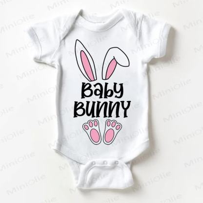 BABY BUNNYベビーホワイトキュートボディスーツ - 白 - 18～24ヶ月 - image 1