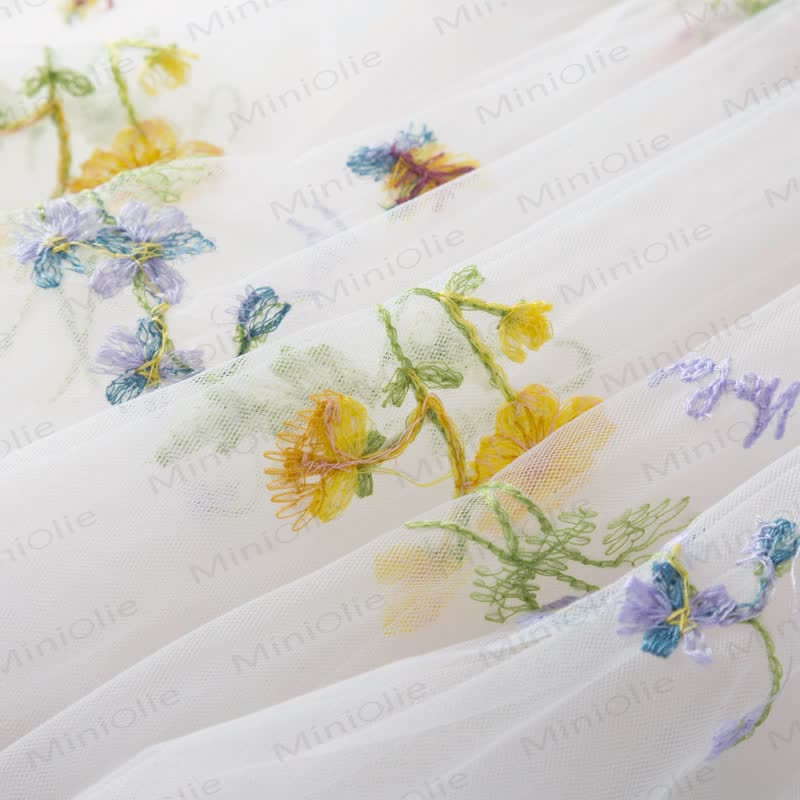 ベビー 幼児 女の子 リボン刺繍 フラワー メッシュDress - image 8