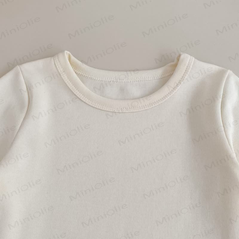 ベビー幼児女の子用無地ホワイトレーストップス/ブルーデニムパンツ - image 8